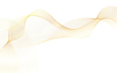 Tasarım elemanları. Parlak çizgilerin dalgası. Beyaz arka planda soyut parlak dalgalı çizgiler izole edildi. Yaratıcı çizgi sanatı. Düğün davetiyesi için vektör illüstrasyon EPS 10 sanat deco biçimi
