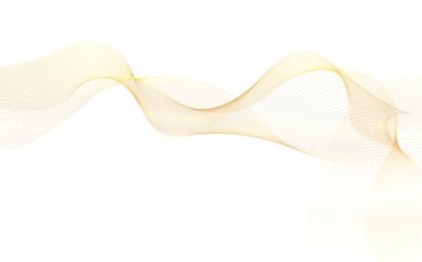 Tasarım elemanları. Parlak çizgilerin dalgası. Beyaz arka planda soyut parlak dalgalı çizgiler izole edildi. Yaratıcı çizgi sanatı. Düğün davetiyesi için vektör illüstrasyon EPS 10 sanat deco biçimi