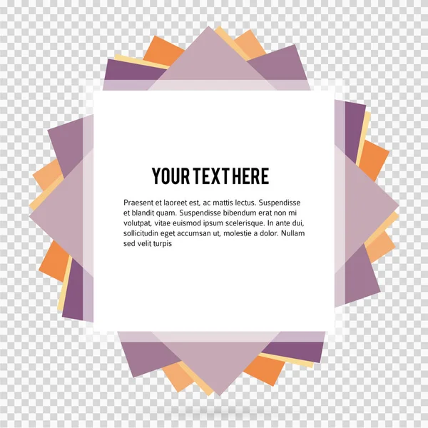 Cadre Géométrique Abstrait Bordure Fond Éléments Conception Pour Page Couverture — Image vectorielle