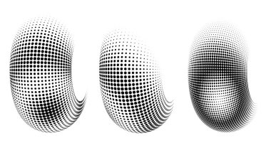Tasarım ögeleri sembolü. Beyaz arkaplanda Düzenlenebilir Yarım Tonlu nokta kare desen. Vektör illüstrasyonunda siyah rastgele noktalar var. Yarım ton daire dokusu kullanarak kenarlık simgesini yuvarla
