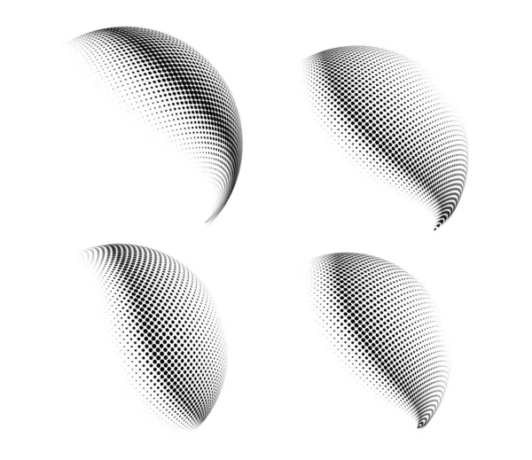Σχεδιασμός Στοιχεία Σύμβολο Επεξεργάσιμο Εικονίδιο Halftone Κύκλους Halftone Μοτίβο Κουκίδα — Διανυσματικό Αρχείο