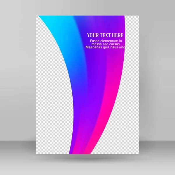 Cartaz Fluxo Colorido Moderno Forma Líquida Ondulada Cor Arco Íris — Vetor de Stock