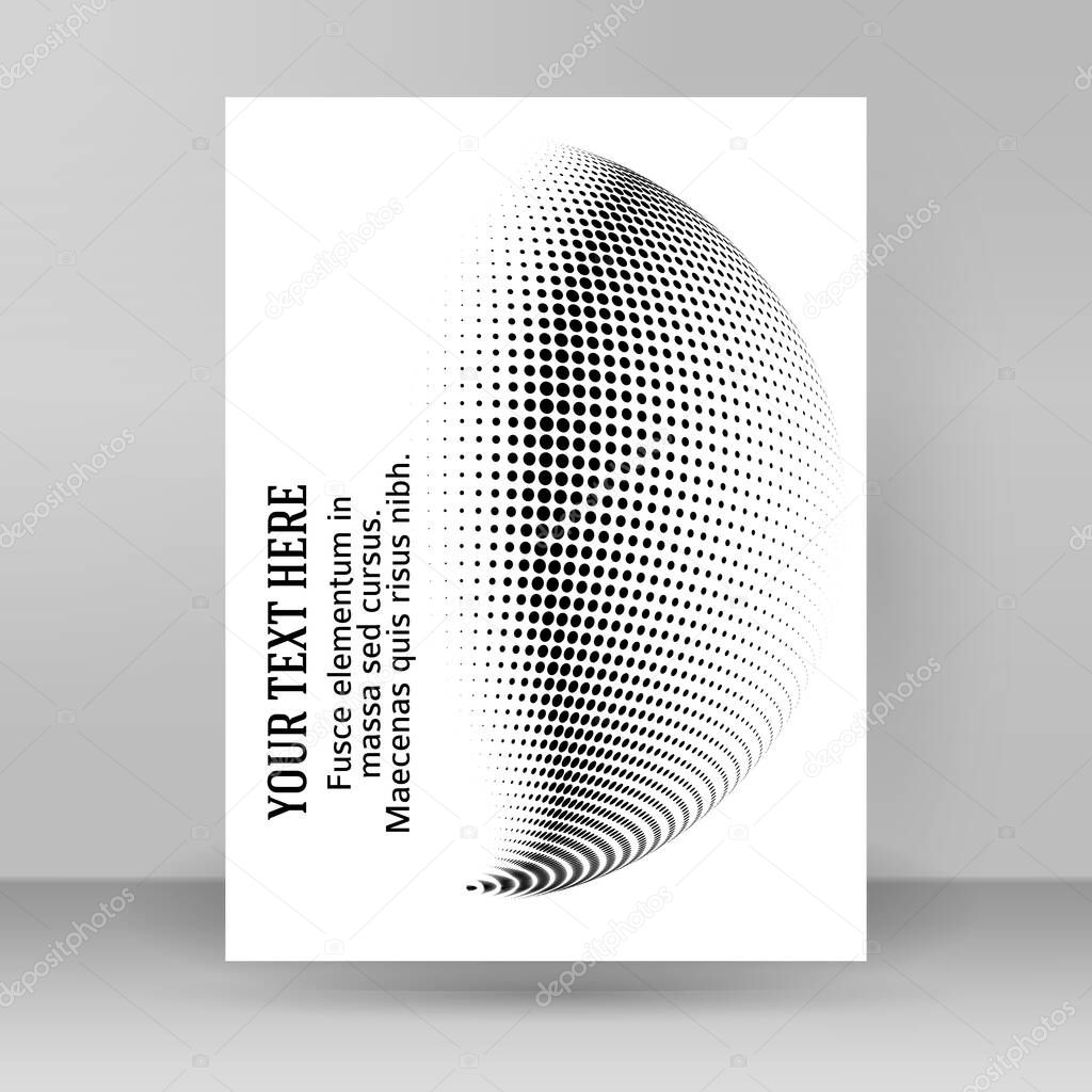 Design elements symbol Editable icon - Halftone circles, halftone dot pattern on white background. Vector illustration eps 10 frame with black abstract random dots for technology, electronic