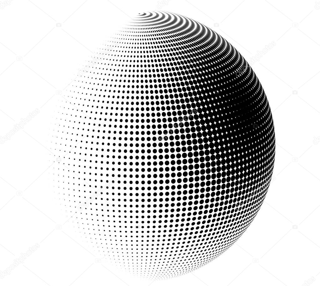 Design elements symbol Editable icon - Halftone circles, halftone dot pattern on white background. Vector illustration eps 10 frame with black abstract random dots for technology, electronic
