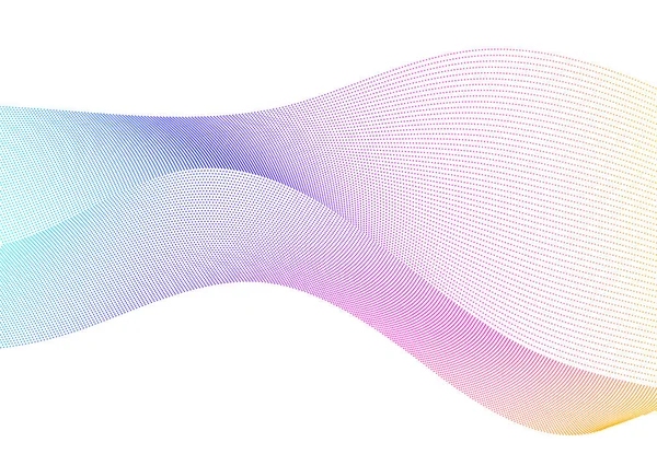 Tasarım elemanları. Bir sürü mor çizgi çemberi dalgası. Beyaz arka planda soyut dalgalı çizgiler izole edildi. Vektör illüstrasyon EPS 10. Harmanlama Aracı kullanılarak oluşturulan çizgilerle renkli dalgalar