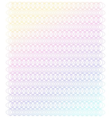 Yumuşak gökkuşağı rengi. Doğrusal arkaplan. Tasarım elemanları. Poligonal çizgiler. Guilloche. Banknotlar, diplomalar ve sertifikalar için koruyucu katman. Vektör illüstrasyonu EPS 10