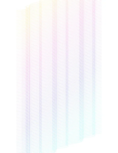 柔和的彩虹色线性背景 设计元素 多面体线Guilloche 文凭和证书模板的保护层 矢量图解Eps — 图库矢量图片