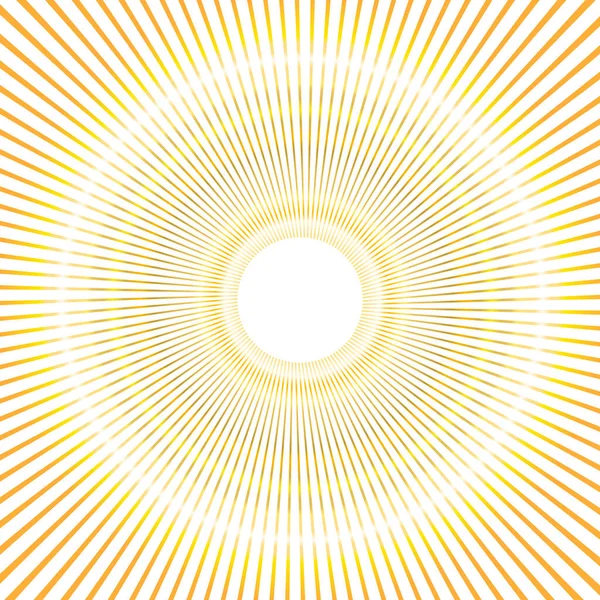 Fondo Disco Amarillo Dorado Verano Con Rayos Luz Solar Estallar — Vector de stock