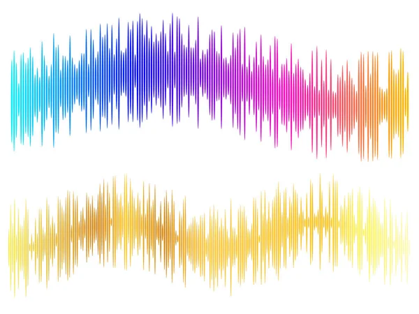 Farbentzerrer Isoliert Auf Weißem Hintergrund Vektorillustration Pulsmusik Player Audio Wave — Stockvektor