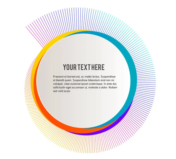 Beschriftungsvorlage Weißer Hintergrund Und Verschwommener Verlauf Mit Linien Kreisring — Stockvektor