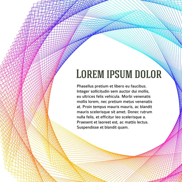Soft Rainbow Color Linear Background Design Elements Poligonal Lines Guilloche — Stock Vector