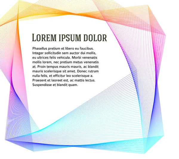Soft Rainbow Color Linear Background Design Elements Poligonal Lines Guilloche — Stock Vector