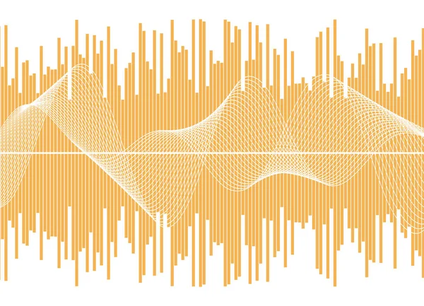 白色の背景に分離されたカラーイコライザー ベクトルイラスト パルス音楽プレーヤー 音声波のロゴ ベクターデザイン要素ポスター — ストックベクタ