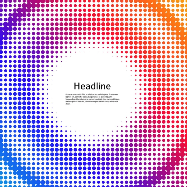 Αφηρημένη Φόντο Διαφημιστικό Φυλλάδιο Στοιχεία Σχεδιασμού Halftone Κύκλο Λαμπερό Φως — Διανυσματικό Αρχείο