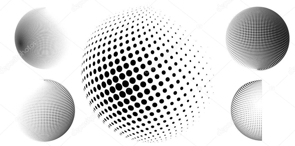 3D decorative balls with chess dot spheres isolated on white. Vector illustration EPS10. Design elements for your advertising flyer, presentation template, brochure layout, book cover