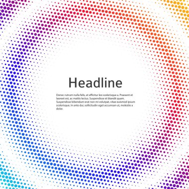 Tasarım ögeleri sembolü. Beyaz arkaplanda düzenlenebilir renk yarım ton çerçeve nokta çember deseni. Vektör illüstrasyonu siyah rastgele noktalı 10 kare kaydetti