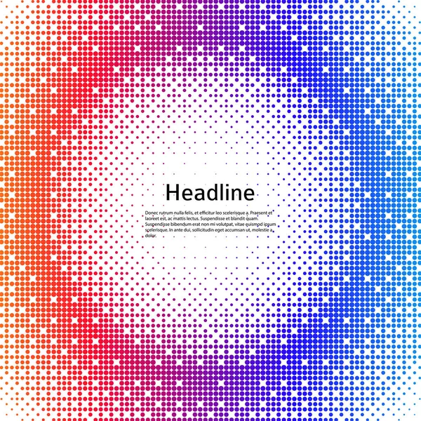 Design Element Symbol Redigerbar Färg Halvton Ram Punkt Cirkel Mönster — Stock vektor