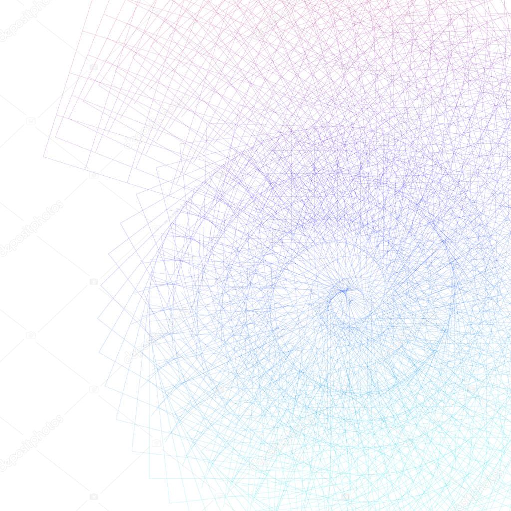 Abstract spiral rainbow design element on white background of twist lines. Vector Illustration eps 10 Golden ratio traditional proportions vector icon Fibonacci spiral