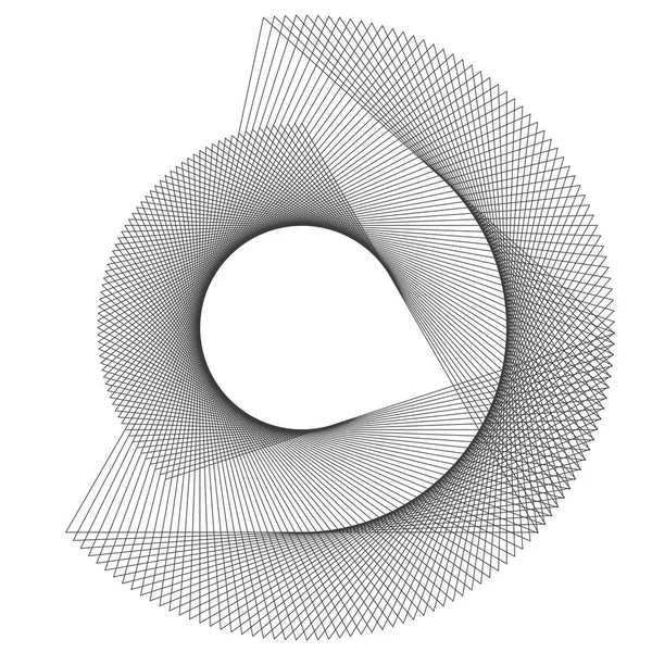 Abstrakt Spiral Svart Vit Design Element Vit Bakgrund Twist Linjer — Stock vektor