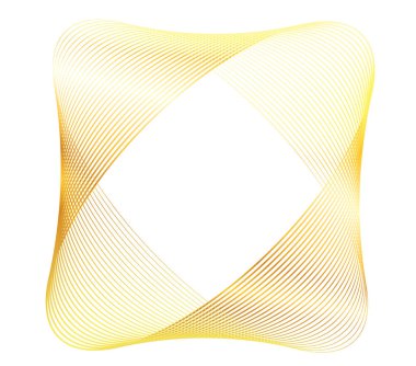 Tasarım elemanları. Parlak çizgilerin dalgası. Beyaz arka planda soyut parlak dalgalı çizgiler izole edildi. Yaratıcı çizgi sanatı. Düğün davetiyesi için vektör illüstrasyon EPS 10 sanat deco biçimi