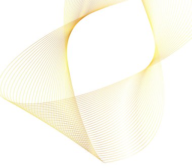 Tasarım elemanları. Parlak çizgilerin dalgası. Beyaz arka planda soyut parlak dalgalı çizgiler izole edildi. Yaratıcı çizgi sanatı. Düğün davetiyesi için vektör illüstrasyon EPS 10 sanat deco biçimi