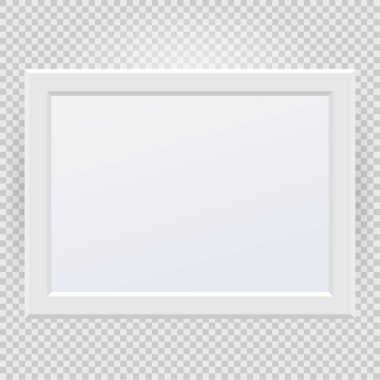 Sunum, şeffaf arkaplanda gölgesi olan kare çerçeve tasarımını ayarladı. 3 Boyutlu Pankart İzole edilmiş boş masa üzerinde dur