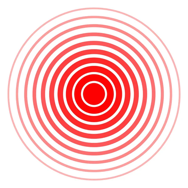 Design Element Viele Streifen Isolierter Fetter Vektor Roter Ring Von — Stockvektor