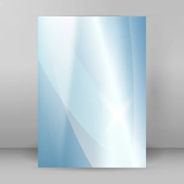 Blauer Hintergrund Werbebroschüre Design Elemente Verschwommenes Licht Leuchtende Grafische Form — Stockvektor