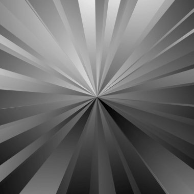 Reklam broşürü tasarım elemanları. Metal arkaplan, merkezden parlak ışık ışınları saçan zarif bir grafik. Şablon broşürü, yerleşim broşürü ve bülten için vektör illüstrasyonu EPS 10