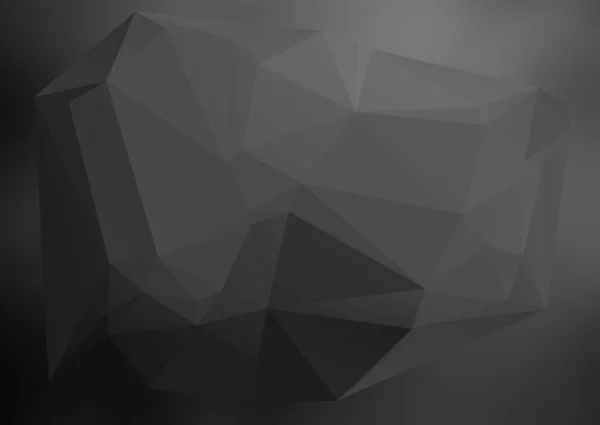 デザイン要素ビジネステンプレートのプレゼンテーション 簡単に編集可能なベクトルイラストEps 10レイアウトパンフレット モノクローム三角形3D効果結晶格子黒白グラデーショングレーの背景 — ストックベクタ