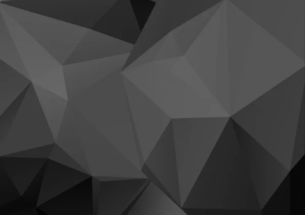 デザイン要素ビジネステンプレートのプレゼンテーション 簡単に編集可能なベクトルイラストEps 10レイアウトパンフレット モノクローム三角形3D効果結晶格子黒白グラデーショングレーの背景 — ストックベクタ