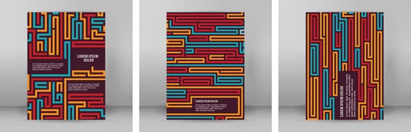 Abstraktes Vektorhintergrunddesign Mit Labyrinth Mosaik Textur Gutes Cover Für Buch — Stockvektor