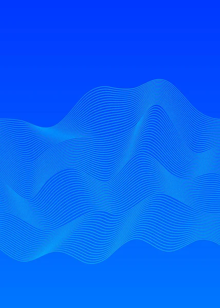 Синий Цвет Линейный Фон Элементы Дизайна Волна Многих Серых Линий — стоковый вектор