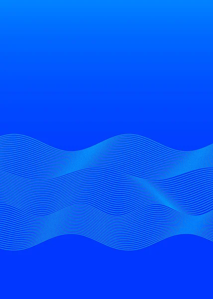 Couleur Bleue Fond Linéaire Eléments Design Vague Nombreuses Lignes Grises — Image vectorielle