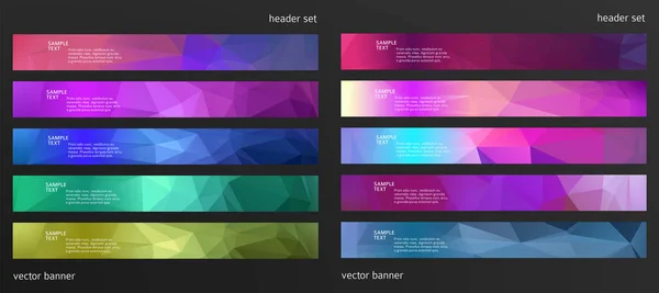 Set Design Elemente Business Präsentationsvorlage Vektor Illustration Horizontale Web Banner — Stockvektor