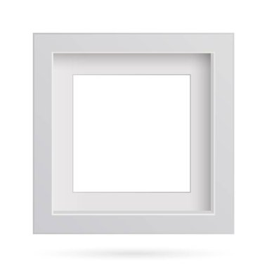 Sunum, şeffaf arkaplanda gölgesi olan kare çerçeve tasarımını ayarladı. İzole edilmiş boş masa vektörü illüstrasyonu üzerinde 3B Pankart Duruşu Fotoğraf, resim ve metin tanıtımı için EPS 10