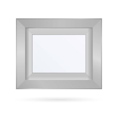 Sunum, şeffaf arkaplanda gölgesi olan kare çerçeve tasarımını ayarladı. İzole edilmiş boş masa vektörü illüstrasyonu üzerinde 3B Pankart Duruşu Fotoğraf, resim ve metin tanıtımı için EPS 10