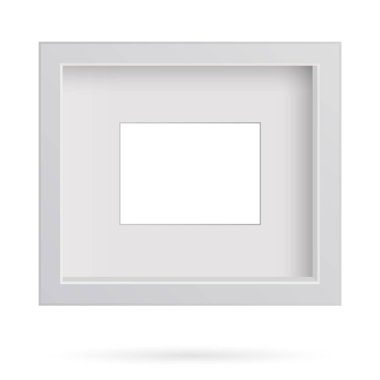 Sunum, şeffaf arkaplanda gölgesi olan kare çerçeve tasarımını ayarladı. İzole edilmiş boş masa vektörü illüstrasyonu üzerinde 3B Pankart Duruşu Fotoğraf, resim ve metin tanıtımı için EPS 10