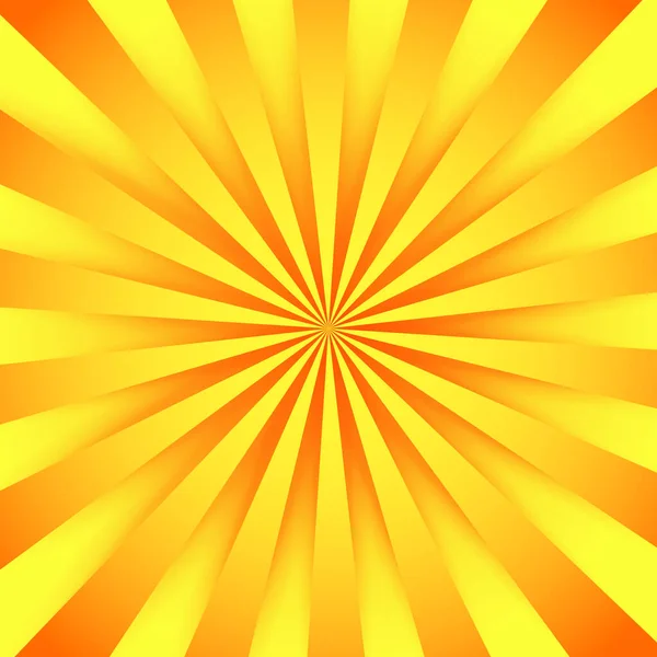 Letní Pozadí Oranžové Žluté Paprsky Letní Slunce Horké Víření Prostorem — Stockový vektor