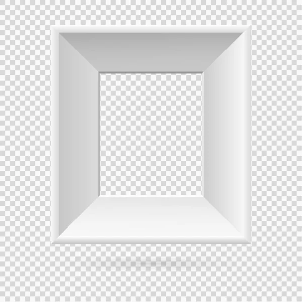 Elemento Diseño Marco Imagen Rectangular Con Sombra Sobre Fondo Transparente — Vector de stock