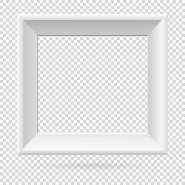 Elemento Diseño Marco Imagen Rectangular Con Sombra Sobre Fondo Transparente — Vector de stock