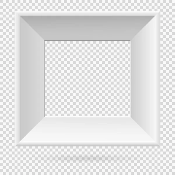 Elemento Diseño Marco Imagen Rectangular Con Sombra Sobre Fondo Transparente — Archivo Imágenes Vectoriales