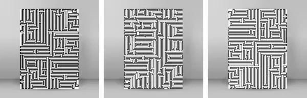 Abstract Vector Background Design Maze Mosaic Texture Good Cover Book — Stock Vector