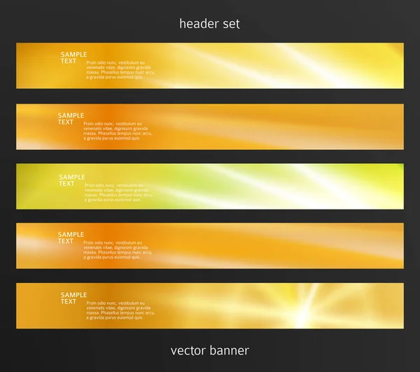 Definir Elementos Design Modelo Apresentação Negócios Ilustração Vetorial Horizontal Banners — Vetor de Stock