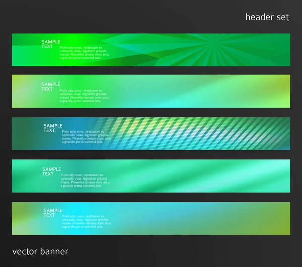 Definir Elementos Design Modelo Apresentação Negócios Ilustração Vetorial Horizontal Banners — Vetor de Stock