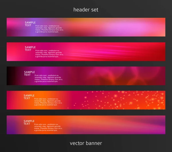 Set Elementi Design Modello Presentazione Aziendale Illustrazione Vettoriale Banner Web — Vettoriale Stock
