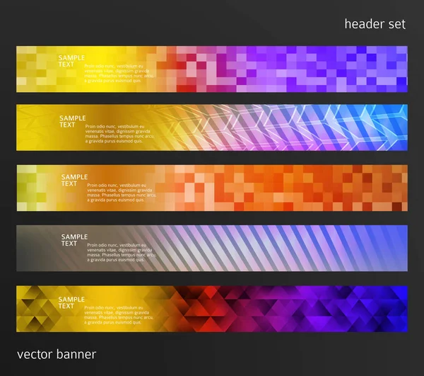 Set Design Elemente Business Präsentationsvorlage Vektor Illustration Horizontale Web Banner — Stockvektor
