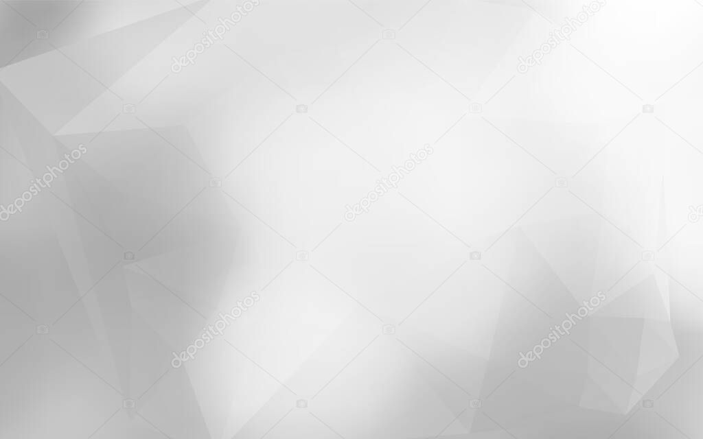 Design elements Business templates presentation. Easy editable vector illustration EPS 10 layout for brochure, monohrome triangle 3d effect crystal lattice on white gradient grey background