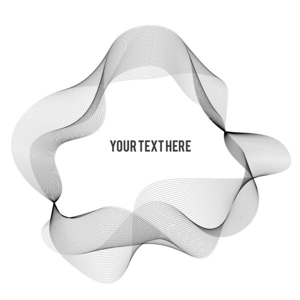 Элементы дизайна. Круг кольца элегантная рамка границы. Абстрактный круглый элемент логотипа черный на белом фоне изолирован. Творческое искусство. Векторная иллюстрация EPS 10 digital для продвижения нового продукта