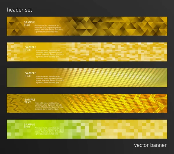 Definir Elementos Design Modelo Apresentação Negócios Ilustração Vetorial Horizontal Banners — Vetor de Stock